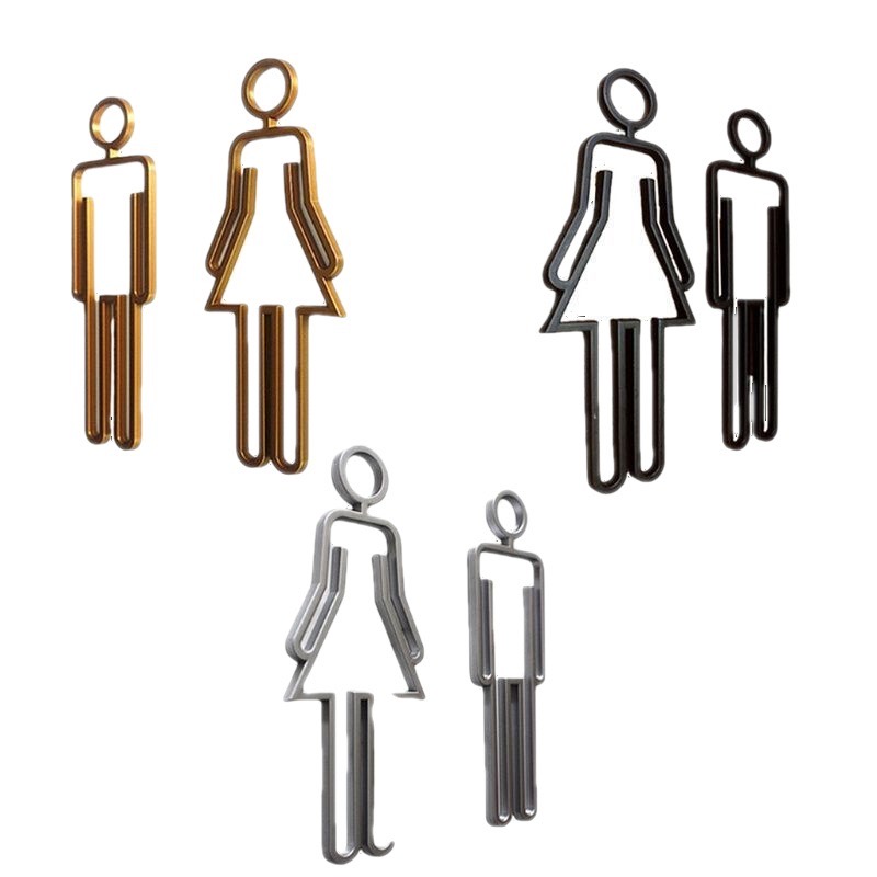A Set of Three-Dimensional Hollow Out Bathroom Signs Bathroom Door Signs Bathroom Signage Room Living Room Decoration