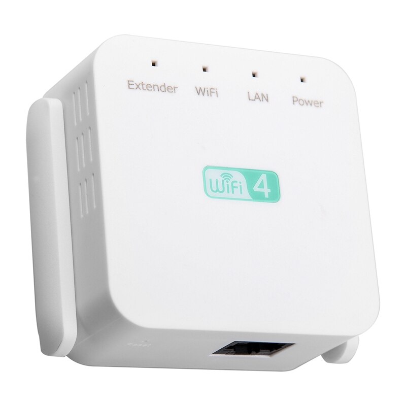 WiFi Signal Extender, Home 300 Mbps Wireless Repeater, WiFi Range Extender Signal Amplification Enhancer-White(EU Plug)