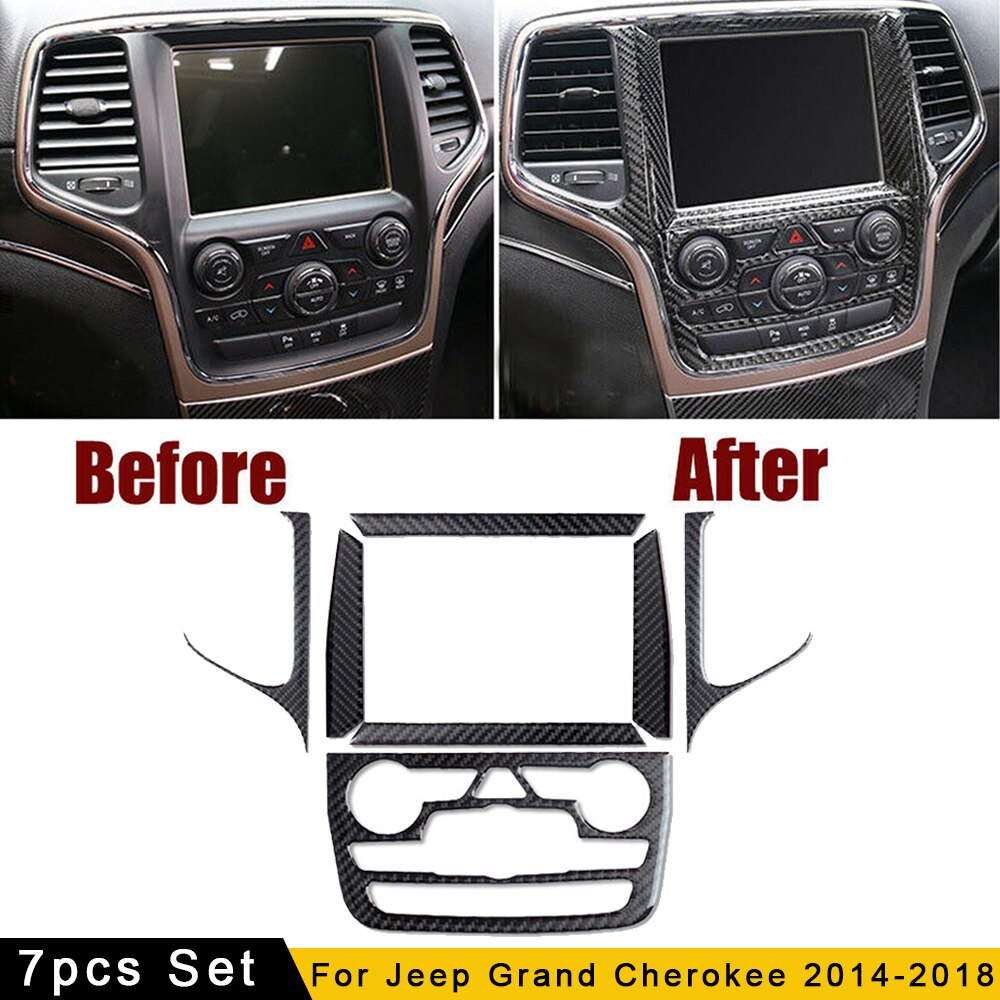 Voor Jeep Grand Cherokee -18 Trim Cover Panel Carbon Fiber Grote