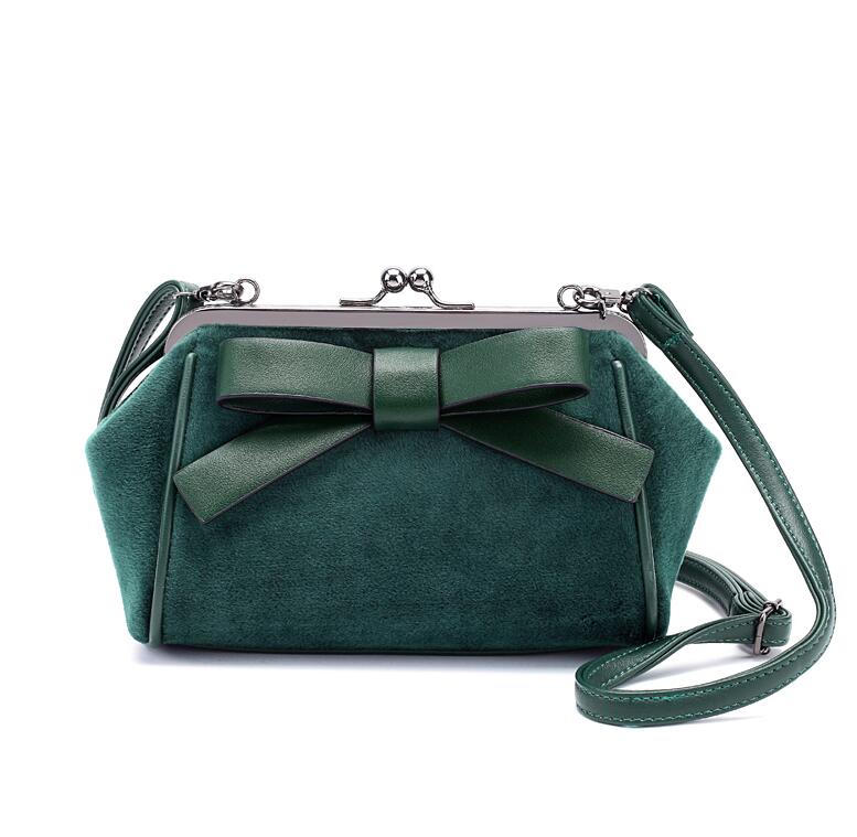 Anawishare kvinnor axelväskor bow crossbody väskor för kvinnor messenger bags gröna kvinnor handväskor bolsos mujer: Grönt läderbälte