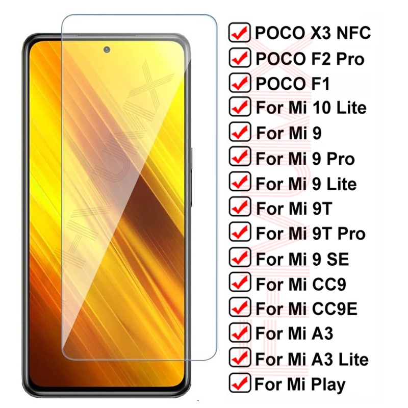 11D Schutz Glas Für Xiaomi Poco X3 NFC F1 F2 Pro Gehärtetem Screen Protector Für Mi 10 Lite Mi9 9 SE 9T CC9 CC9E A3 Lite Film