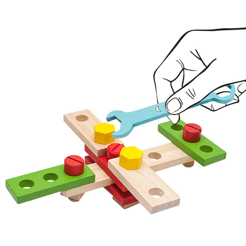 Kinderschroefmontage baby hands-on multifunctionele reparatie moer combinatie demontage gereedschapskist educatief jongens speelgoed