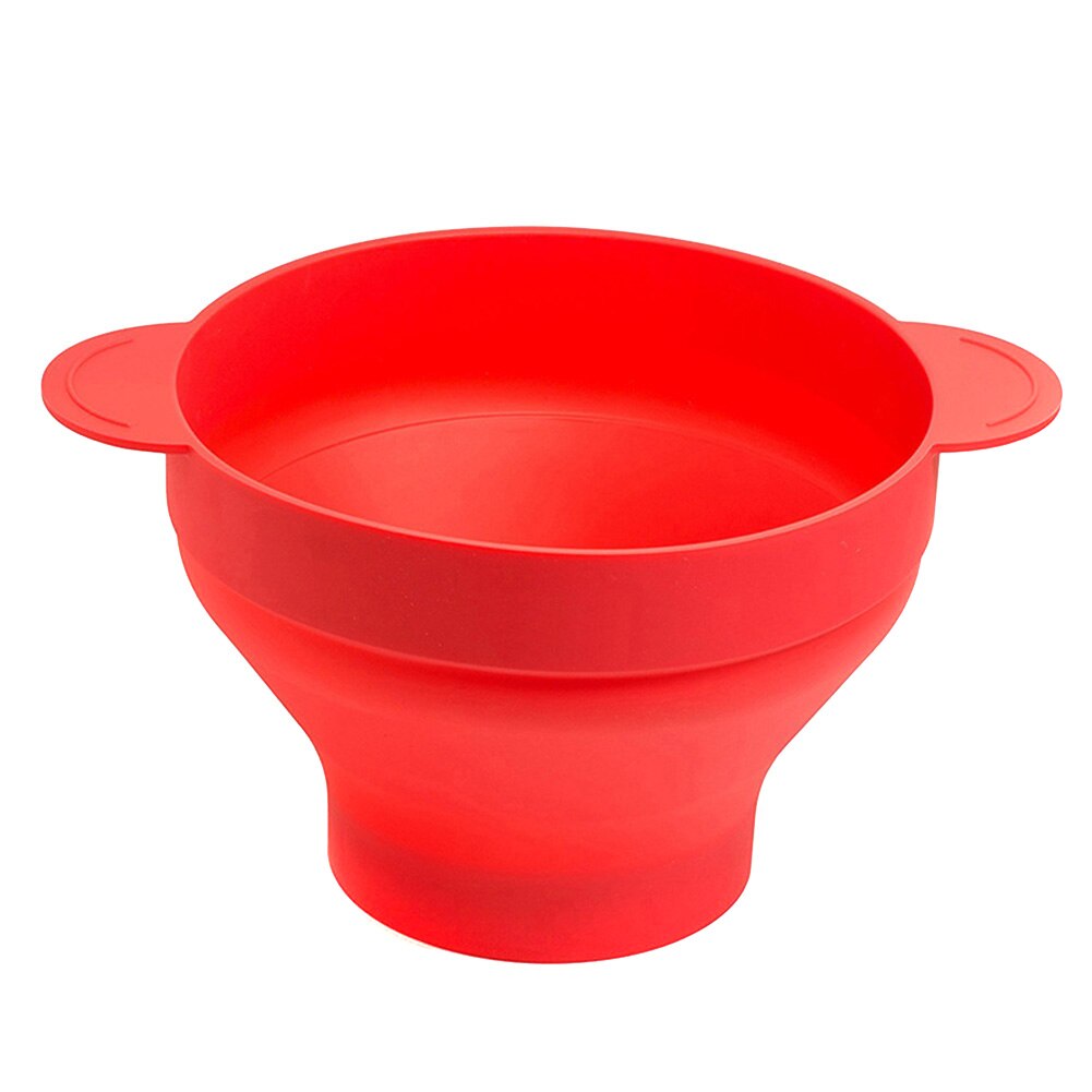 Silicone Microwave Popcorn Popper with Lid Home Microwave Popcorn Makers with Handle Collapsible Popcorn Bowl Health99: Red