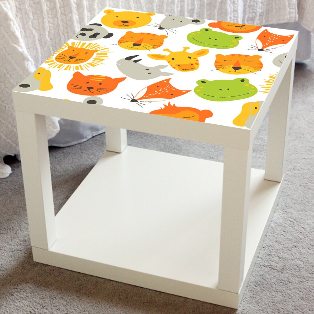 Cartoon Cat Tiger Animal Table Sticker For Kids Room Cafe Cute Waterproof Table Cover Removable Contact Paper Home Decor