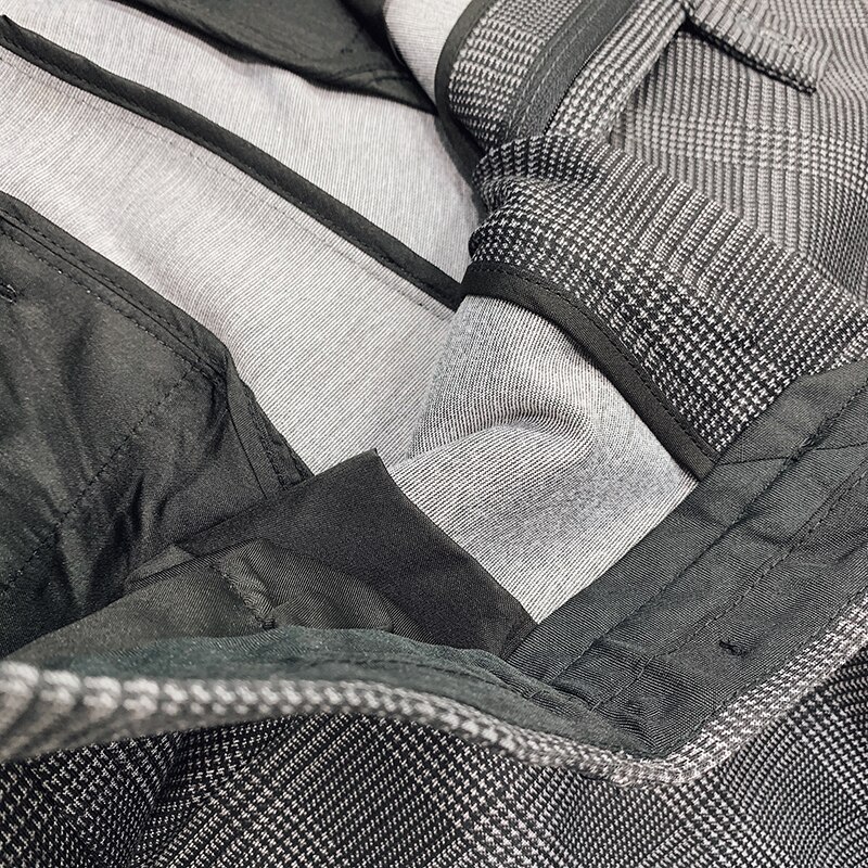 Pantalones clásicos de tela escocesa para hombre primavera , pantalones formales de negocios, pantalones informales formales de , pantalones de hombre, ropa Social delgada