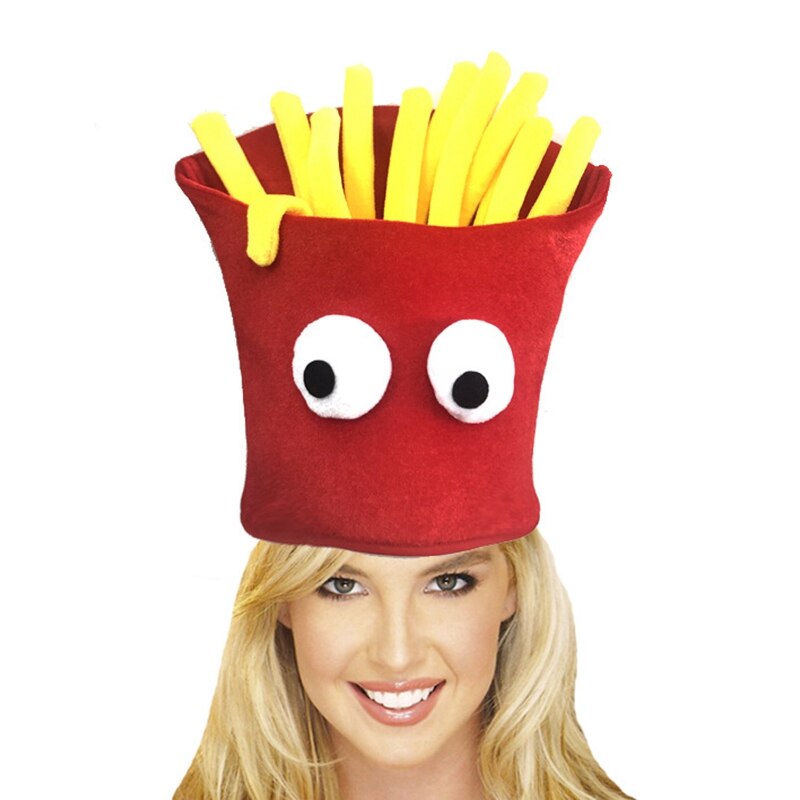 ! Chapeau en forme de frites, accessoire de Costume d&#39;halloween amusant, décorations de fournitures de fête Cosplay