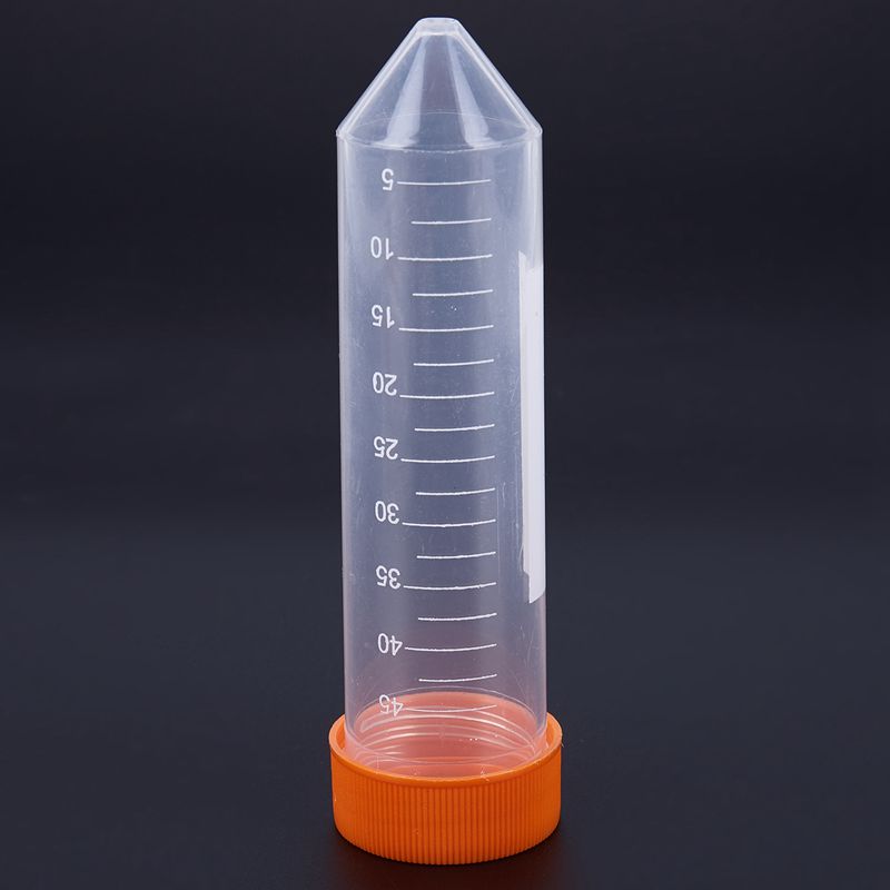 20 Pcs 50ml Conical Bottom Plastic Graduated Centrifuge Tube with Screw Cap