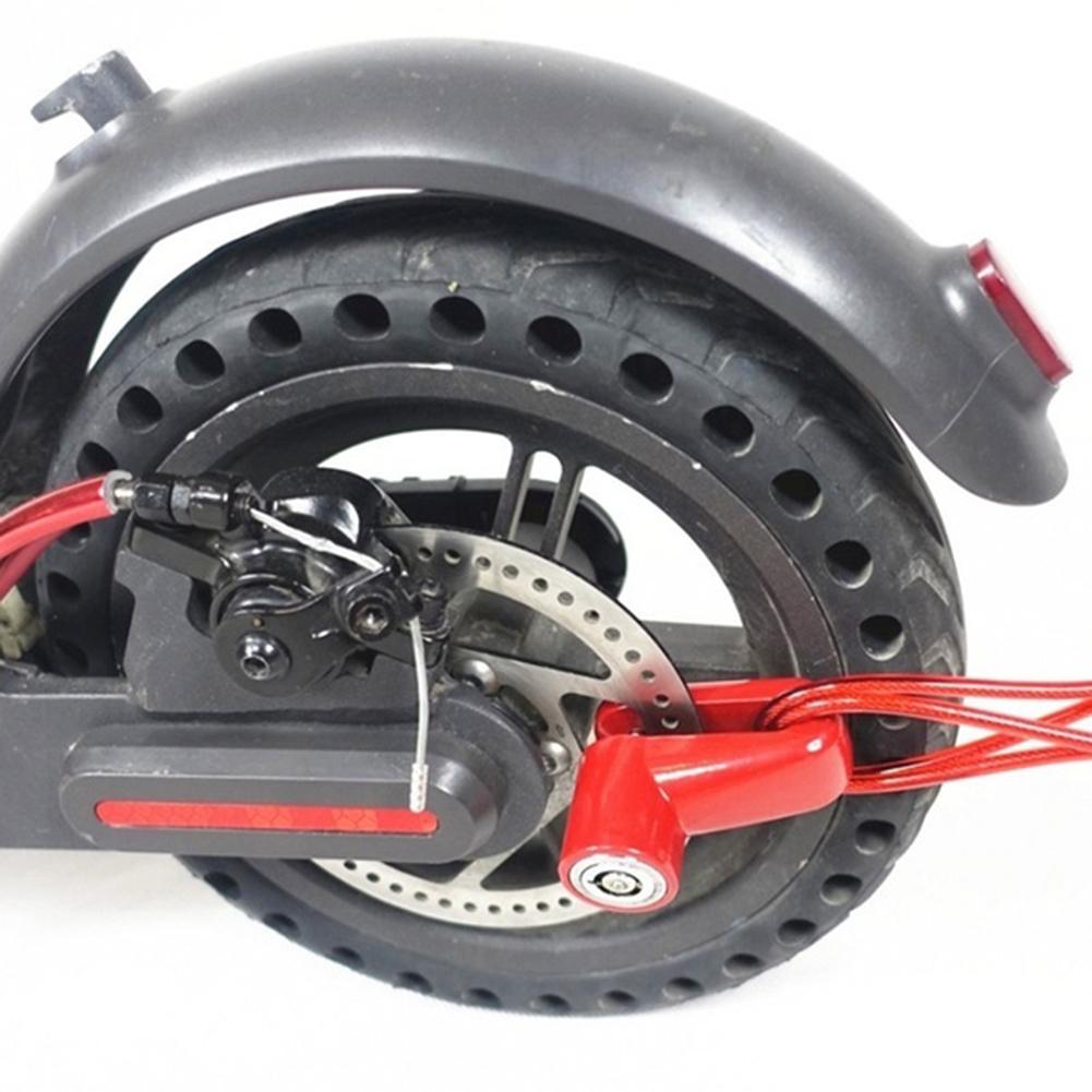 Anti-tyveri sykkel skivebrems lås med wire for xiaomi  m365 elektrisk scooter sykkel tilbehør