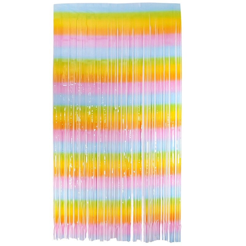 Kolor Macaron girlanda z lamety zasłony ślubne urodziny tło imprezowe zasłony niemowlę prysznic foto budka dekoracje ścienne zasłony