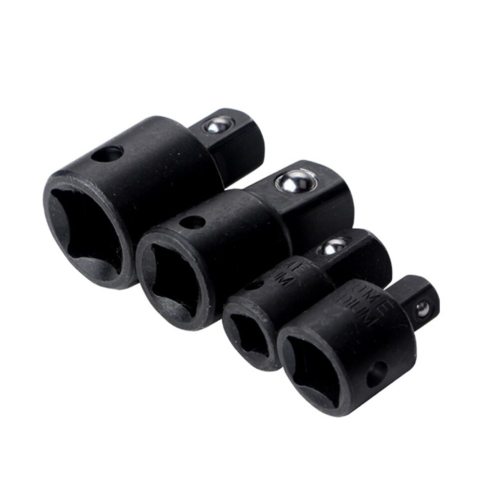 4pcs Drill Socket Adapter 1/4 3/8 1/2 Converter Reducer Air Impact Craftsman Socket Quick Release Screwdriver Holder Socket