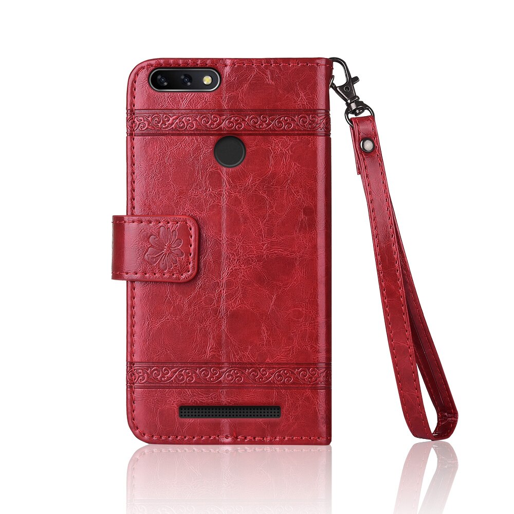Flip Leather Case For Leagoo Power 2 Pro Fundas Printed Flower 100% Special wallet stand case with Strap