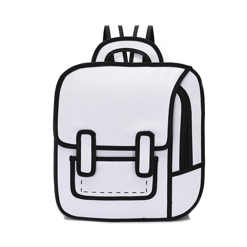 2020 nova moda unissex mochila 2d desenho de volta packs mulheres dos desenhos animados saco de quadrinhos 3d mochila faculdade sacos de viagem para meninas
