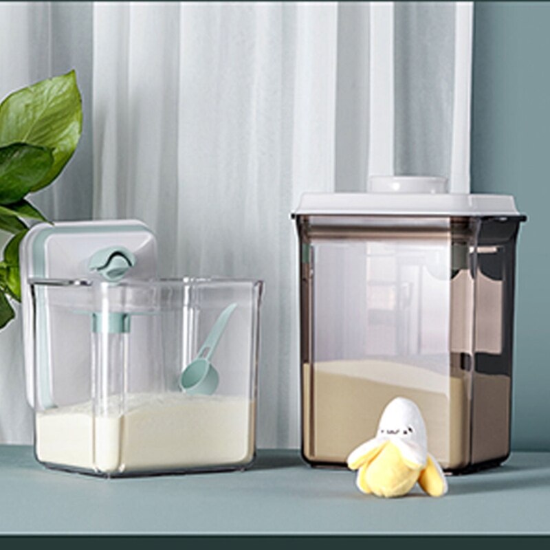 One Touch Baby Milk Powder Dispenser Airtight Food Storage Cereal Containers Plastic for Kitchen Pantry Organization