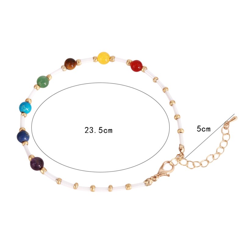 Bohemian Kleurrijke Turkse Enkelbanden Voor Vrouwen Multi Kleur Kralen Zomer Oceaan Strand Enkelband Voet Been Sieraden