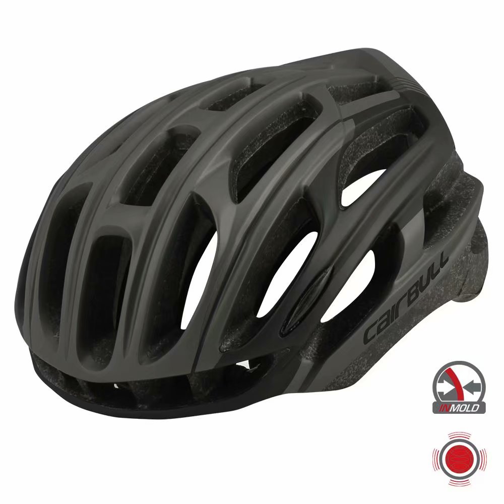 Cairbull – casque de vélo de route ventilé, léger, pour vtt: Matte Black Gray