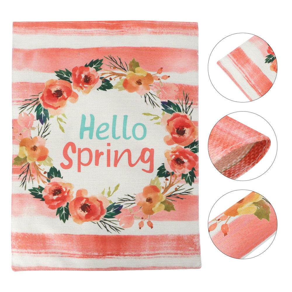 1pc Spring Themed Home Garden Banner Flag Decor Outdoor Flax Flag Scene Layout: Picture 2