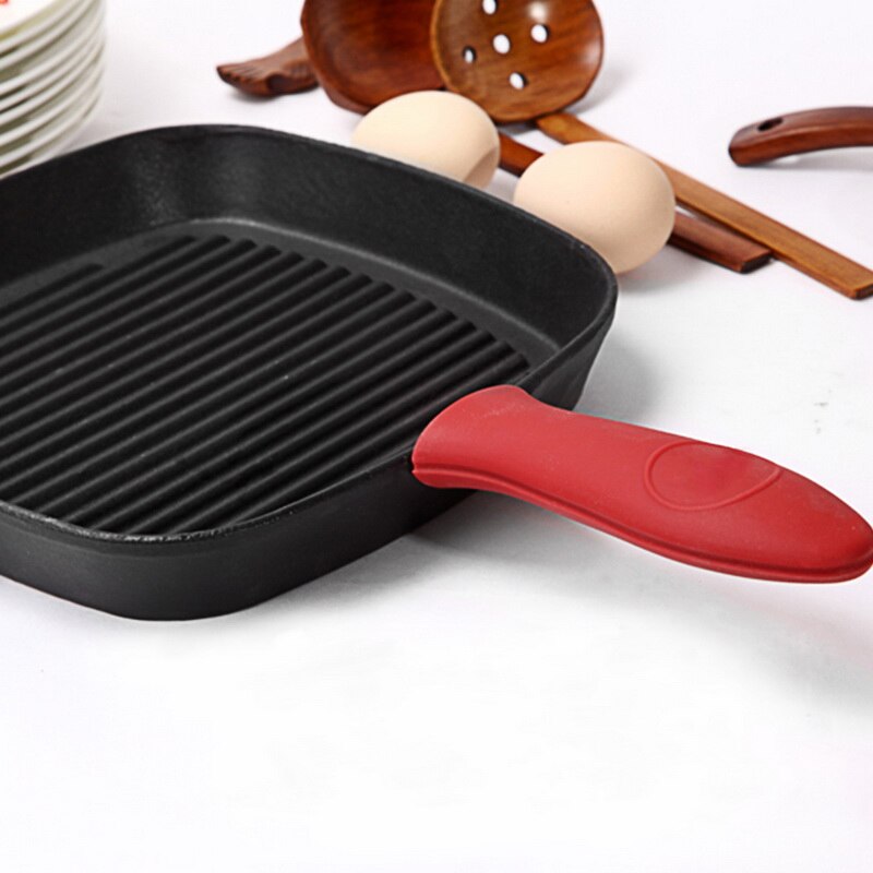 Herramientas de cocina únicas, olla de silicona con asa, funda para asa de cazo, antideslizante, Grip, piezas de utensilios de cocina, novedad ^ 1