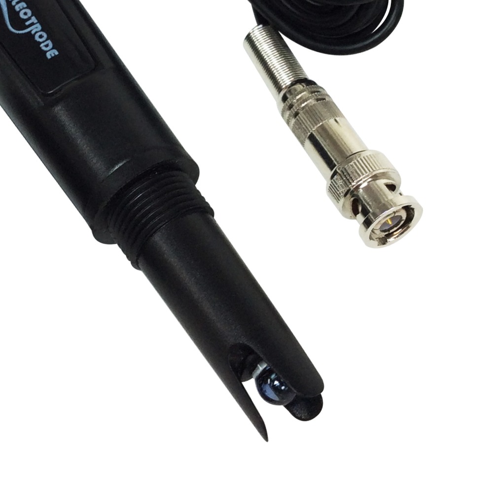 Handheld Zware pH Elektrode Probe BNC 0.00 14.00pH Range + 300cm Kabel + 2 Kalibratie Buffer Oplossing