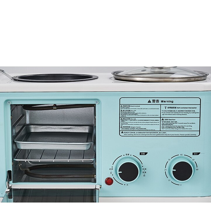 Appareil ménager électrique 3 en 1, mini grille pain, four de cuisson, poêle à omelette, poêle à frire, cuiseur , cuiseur vapeur alimentaire, ue