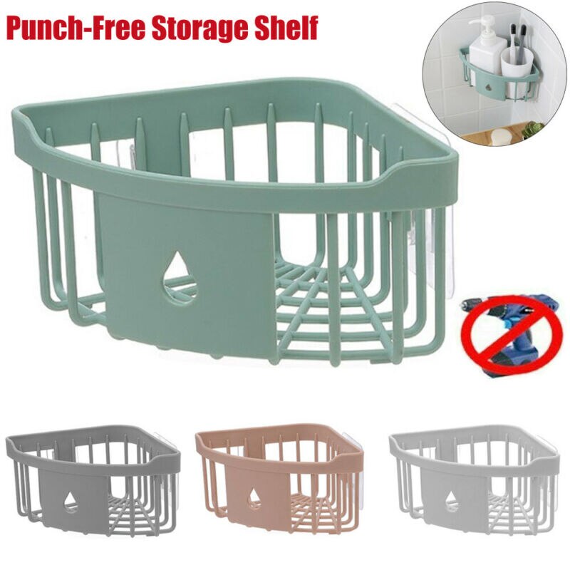 Étagère de salle de bain en plastique, organisateur d&#39;angle Snap-Up, caddie d&#39;angle de salle de bain, rangement de douche, support mural, porte-shampoing