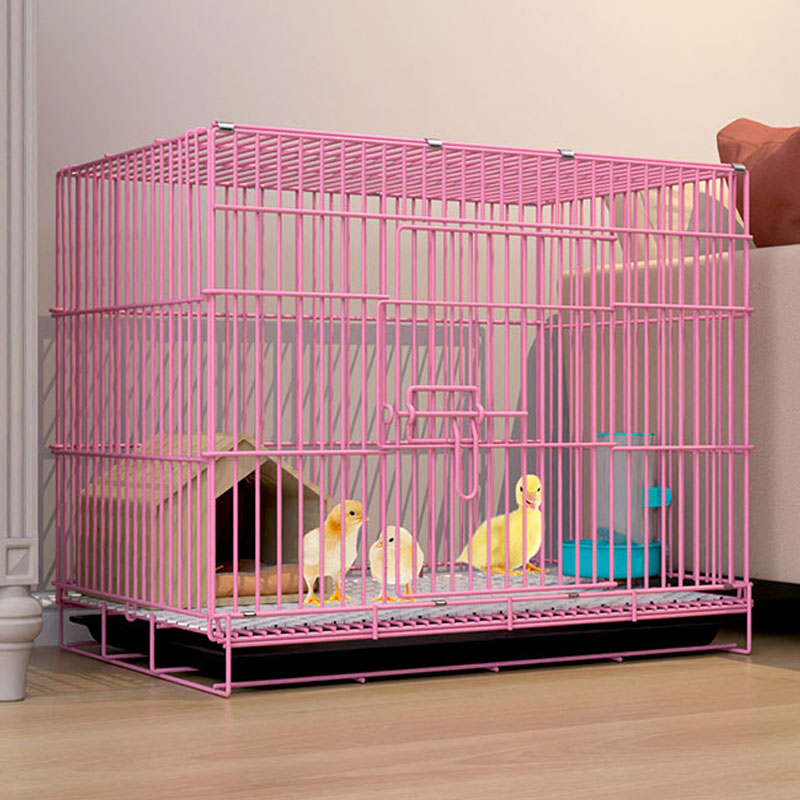 NARROW GAP LARGER SPACE Metal duck cage call chicken house cage small animals rabbit Hamster pigeon bunny cage with double doors
