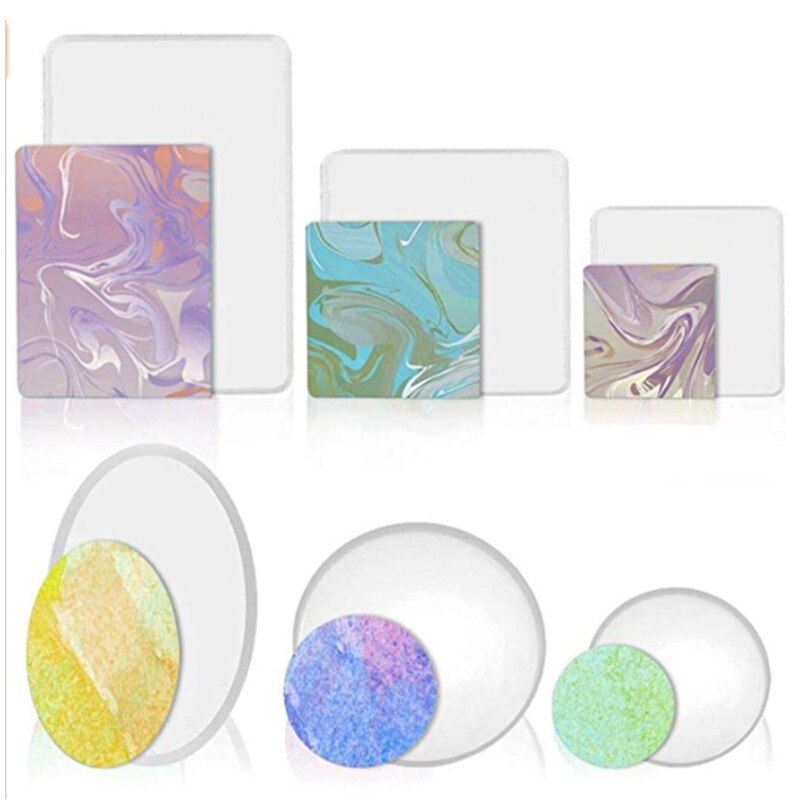 DIY crystal epoxy set silicone mold crafts epoxy resin mold pottery clay plaster kitchen accessories tools: A-7