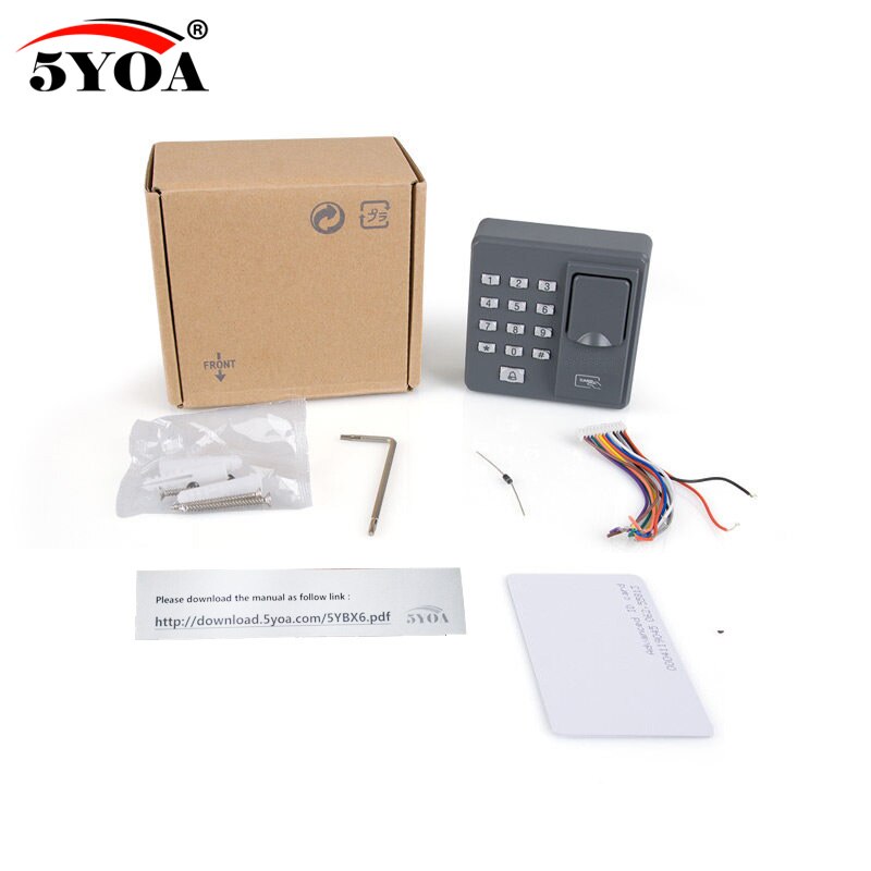 Fingerprint Password Key Lock Access Control Machine Biometric Electronic Door Lock RFID Reader Scanner System Device