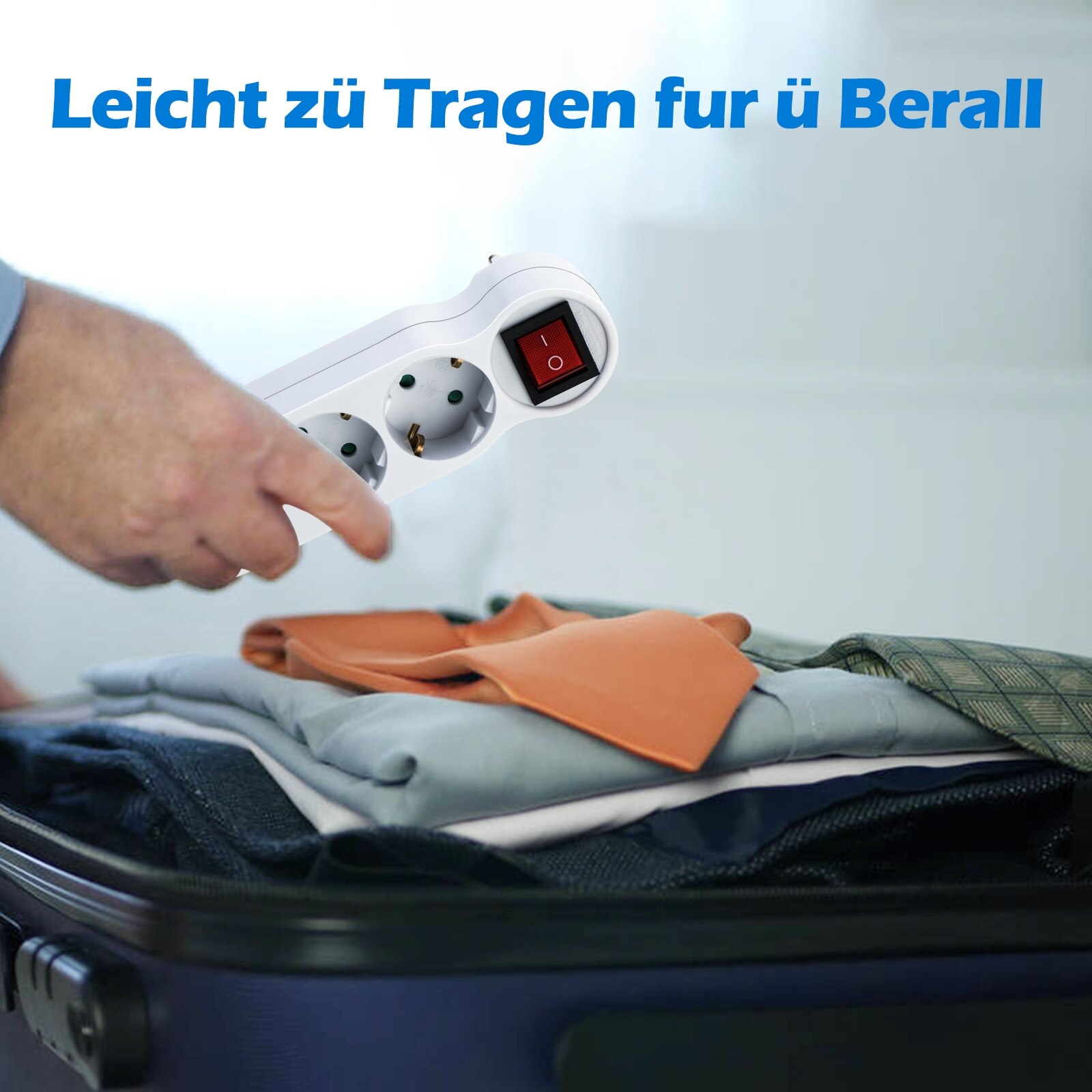 16A European Type Conversion Plug 1 TO 3 Way EU Standard Power Adapter Socket EU Standard