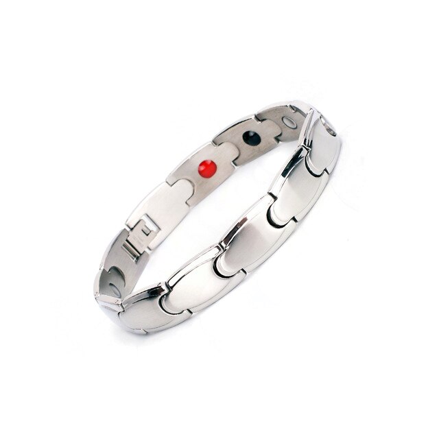 EBUTY Gesundheit 4 Elemente Armbinde Edelstahl Armreif Frauen &Ampere; Männer Armbinde Schmuck Mit Kasten Hologramm Armbänder: A