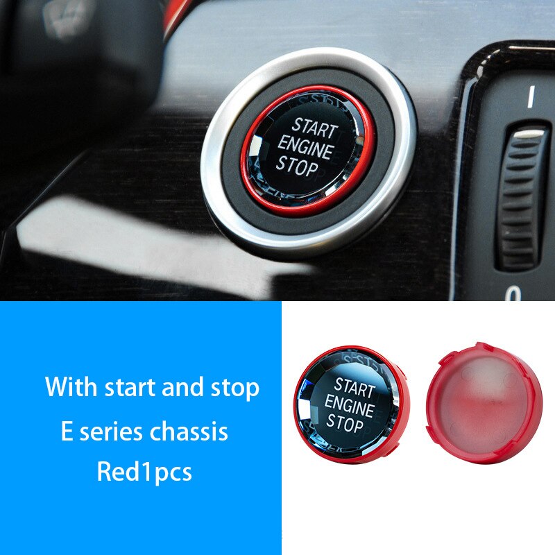 Auto Innen Schalter Abdeckung Kristall eins-Schlüssel-Motor Anfang halt Geschmack Aufkleber trimmen für BMW 1/2/3/4/5/6/7 Serie X1 X2 x3 X4 X5 X6: 3