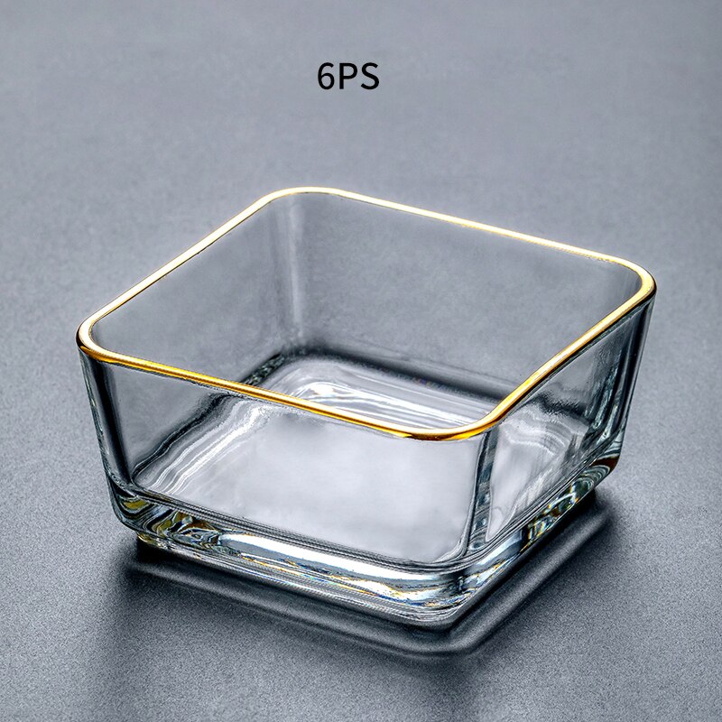 Modern Living Room Snack Bowl glass Double Layers Snack Storage Box Bowl Lazy Fruit Plate Bowl: 6PS