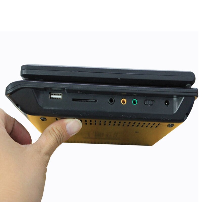 9.8 Inch Portable Home Car DVD Player VCD CD Game TV Player USB Radio Adapter Support FM Radio Receiving-EU Plug