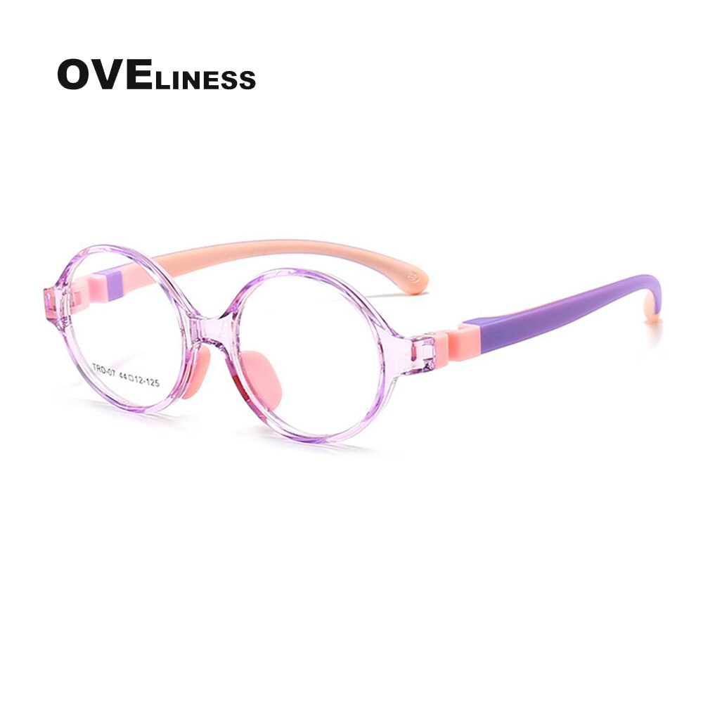 Optical Children Glasses Frame boy girl TR90 Silicone Flexible Protective Myopia Prescription Kids Glasses Eyeglasses eyewear: purple