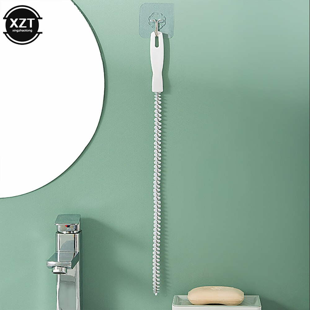 Cepillo de dragado de tuberías para baño, limpiador de drenaje Flexible, herramienta removedora de agujeros, tapón de zueco,