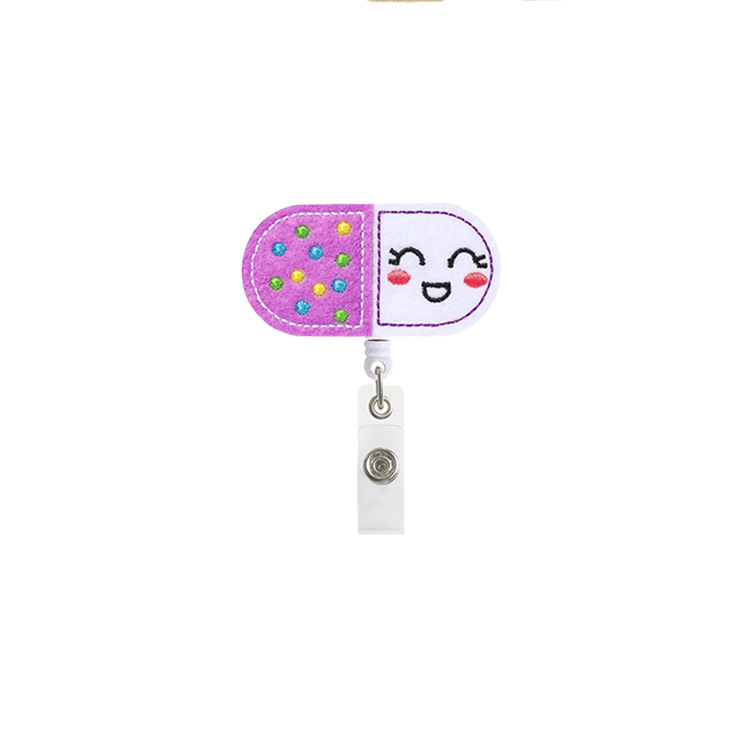 1 sztuk kobiety dziewczyna chowany pielęgniarka odznaka Reel klips do kartek Holder śliczne studenci lekarz etui na dowód osobisty Kawaii: NO.17