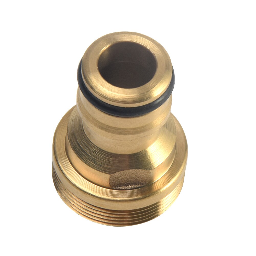 LVOERTUIG 23mm Hose Quick Connector Brass Threaded Garden Water Connector Tube Fitting Tap Adapter (gold)