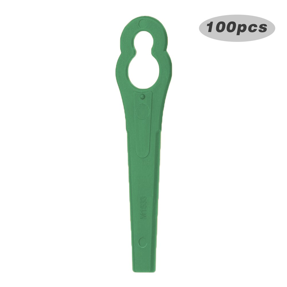 100 stücke Kunststoff Cutter Klingen für Garten Rasenmäher Gras Trimmer Freischneider Ersatz Teil Garten Power Werkzeug Zubehör: green
