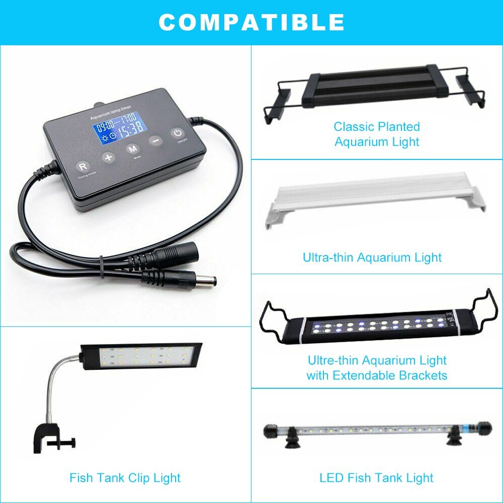 Smart Aquarium Led Lamp Timer Dimmer Controller Aq... Grandado