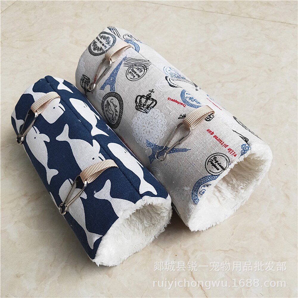 Jaula para hámster, túnel para Hurón, hamaca para animales pequeños, tubo cálido para hámster, juguete para cama colgante, jaula para hámster, conejo, conejillo de indias