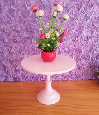 Hem fest display monter bröllop dekoration smidesjärn födelsedag bricka dessert fudge skrivbordet afternoon tea tårtställ: Rosa 30cm