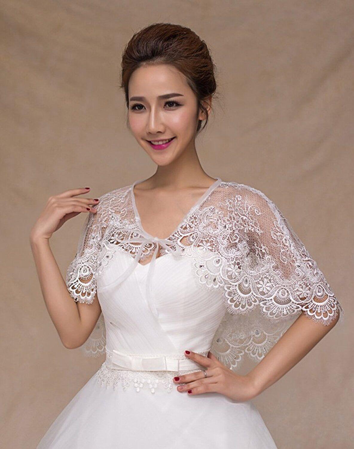 Veste boléro de mariage en dentelle pour femme, châle de mariée, enveloppes élégantes pour demoiselle d'honneur, de , , ,