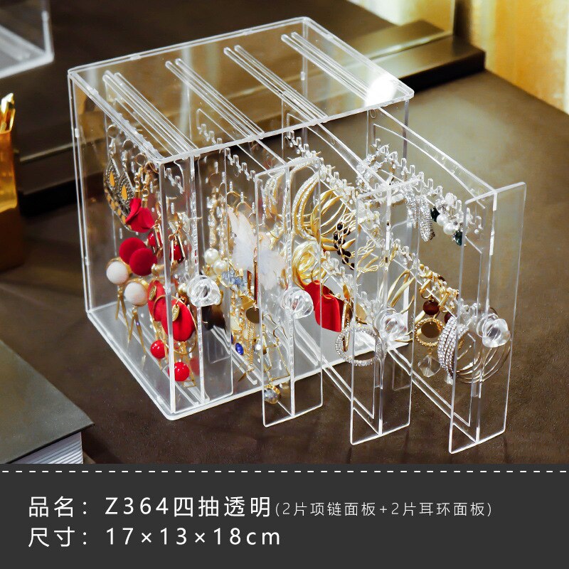 Boîte de rangement pour boucles d'oreilles, multifonction, présentoir Transparent pour bijoux colliers, maison, bijoux, anti-poussière: 11