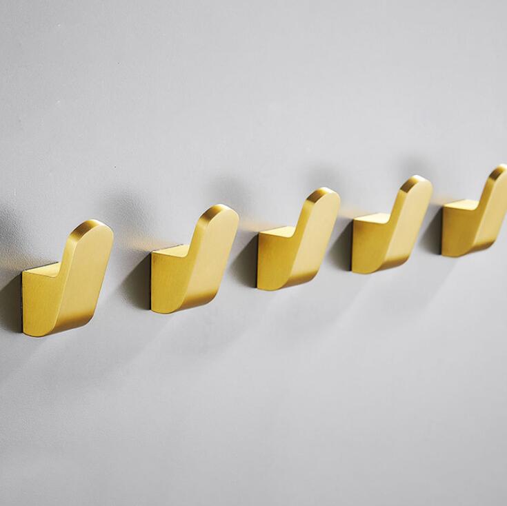 Witte Badkamer Robe Haken Ruimte Aluminium Haken Voor Opknoping Kleding Haak Deur Muur Enkele Haken Badkamer Accessoires Handdoek Haak