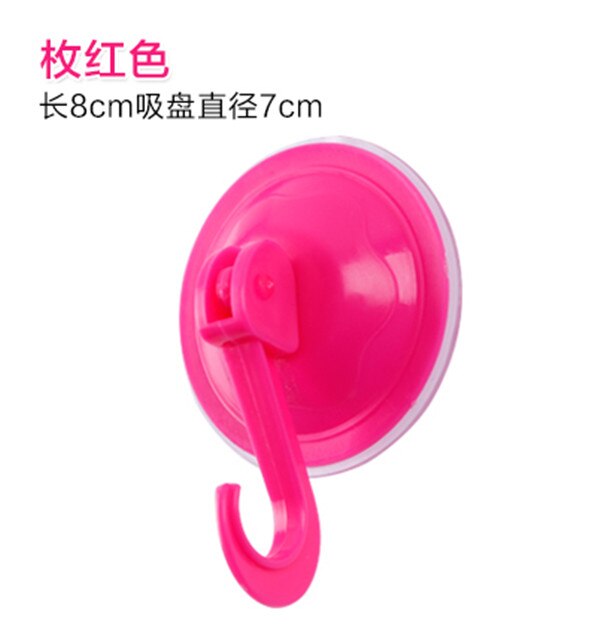 Ventouses murales en plastique, couleur unie, , porte autocollante, fenêtre, crochets de cuisine, cintre de salle de bains, 1 pièce: 2