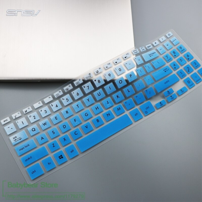 For Asus VivoBook 15 X507 X507MA X507M X507AU x507ua X507U Y5000U YX560UD X560U X560 X560UD Laptop Keyboard Cover Skin Protector: fadeblue