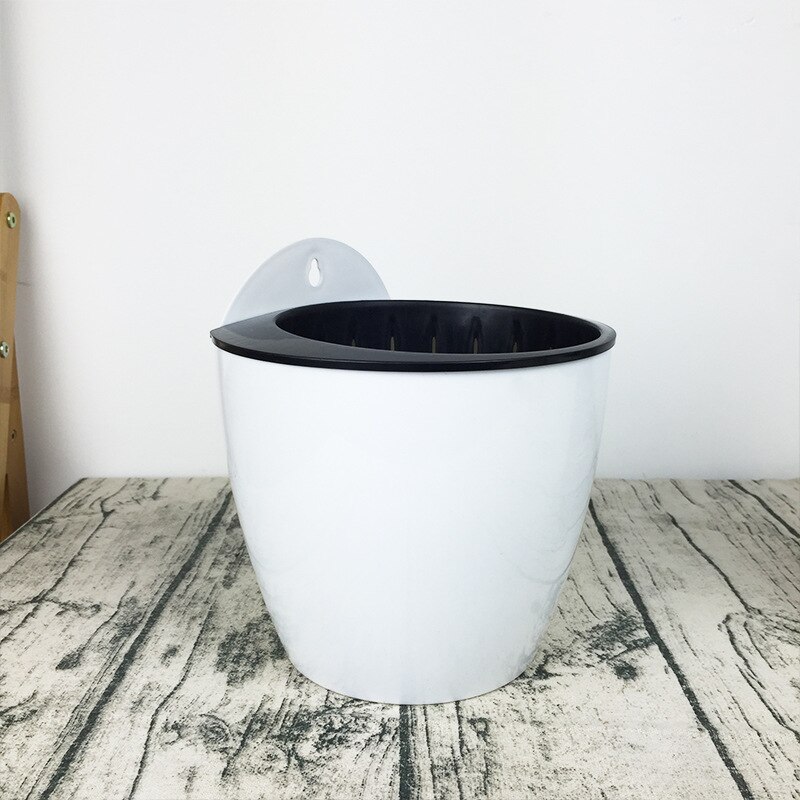 Self Watering Flower Pot Wall Hanging Resin Plastic Planter Durable For Garden Balcony DC156