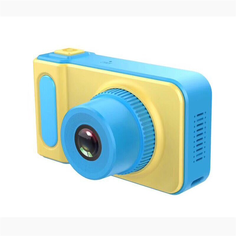 Mini Digital Camera 2 Inch Cartoon Cute Camera Toys Children Birthday 1080P Toddler Toys camera: Blue