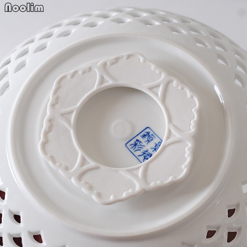 Fondo Chino de porcelana azul y blanca para porche, decoración creativa de pared con plato de ciruela para colgar en la sala de estar y el hogar,