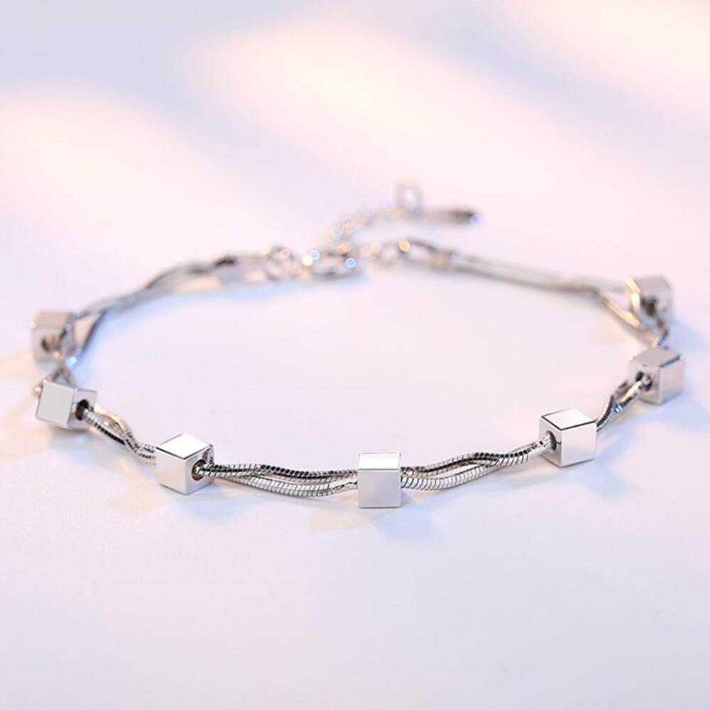 NEHZY – bracelet en argent sterling 925 pour femme, bijou de , carré, étoile à cinq branches, rétro, simple, longueur 20CM