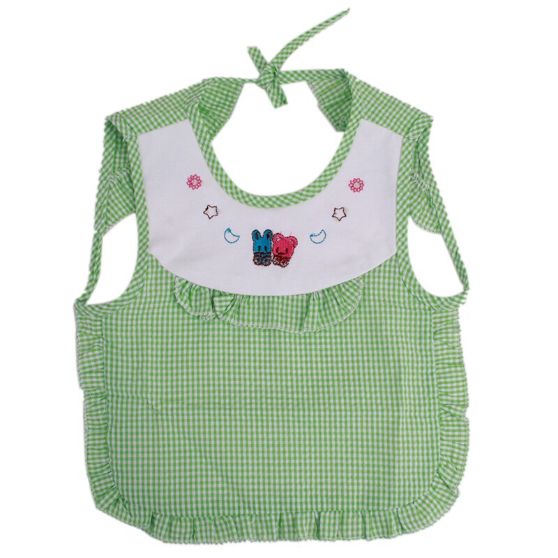 Cartoon Plaid Printed Child Cleaning Supplies Baby Waterproof Feeding Bibs Saliva Towel Bibs Apron Absorbent Cloth: Default Title